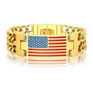 Bandmax Men's American Flag Patriotic Bracelet for 4th of July Independence Day